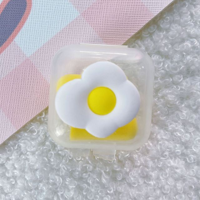 Cartoon Mini Transparent Jewelry Boxes Simple Fresh Girl Ring Necklace Storage Box Organizer Cute Portable Jewelry Organizer