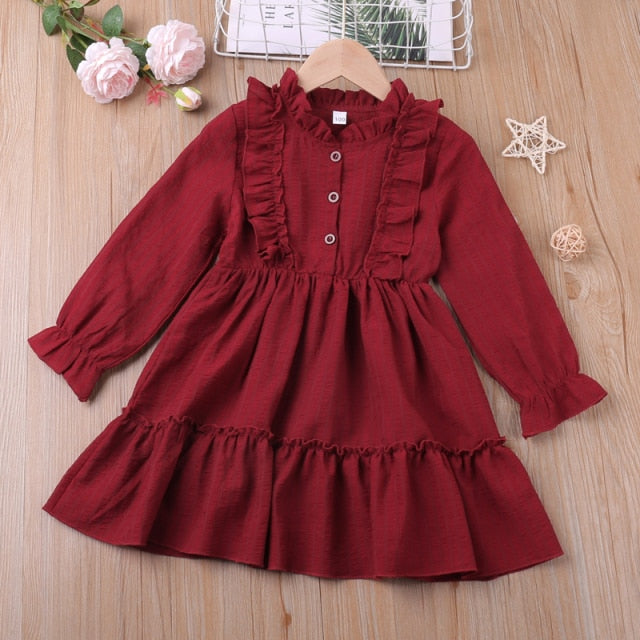 Children Clothing Dress New Lovely  Princess Dress Printing Flowers Kids Dresses Girls Dress