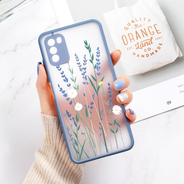 S21 Case for Samsung A52 Case A12 A51 A32 Flower Cover Samsung Galaxy A52S S21 Ultra S20 FE Plus A22 A50 A72 A31 A71 A21S Fundas