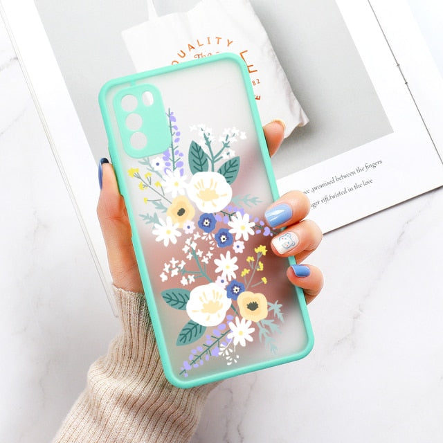 S21 Case for Samsung A52 Case A12 A51 A32 Flower Cover Samsung Galaxy A52S S21 Ultra S20 FE Plus A22 A50 A72 A31 A71 A21S Fundas