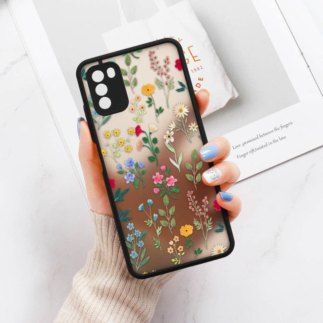 S21 Case for Samsung A52 Case A12 A51 A32 Flower Cover Samsung Galaxy A52S S21 Ultra S20 FE Plus A22 A50 A72 A31 A71 A21S Fundas