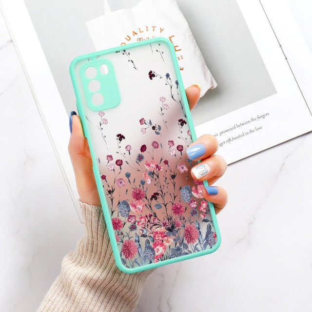S21 Case for Samsung A52 Case A12 A51 A32 Flower Cover Samsung Galaxy A52S S21 Ultra S20 FE Plus A22 A50 A72 A31 A71 A21S Fundas