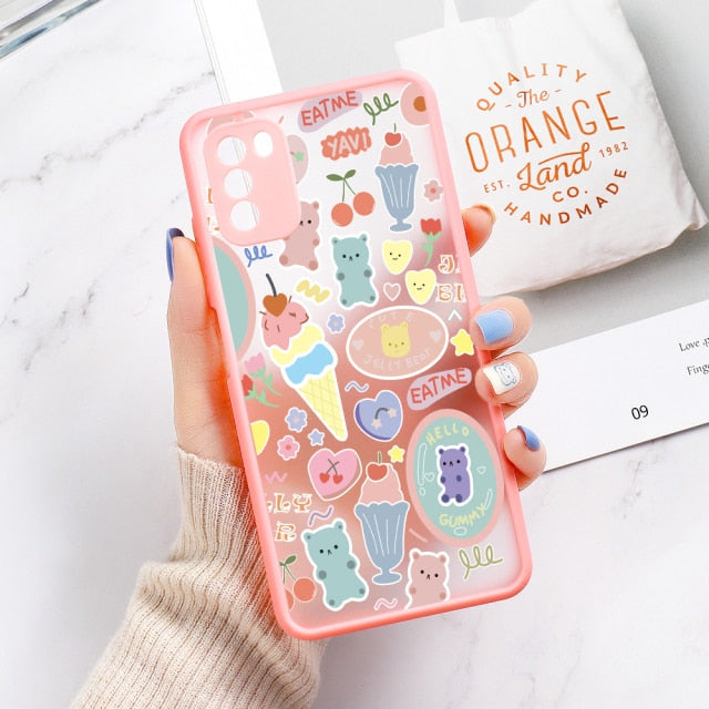 S21 Case for Samsung A52 Case A12 A51 A32 Flower Cover Samsung Galaxy A52S S21 Ultra S20 FE Plus A22 A50 A72 A31 A71 A21S Fundas