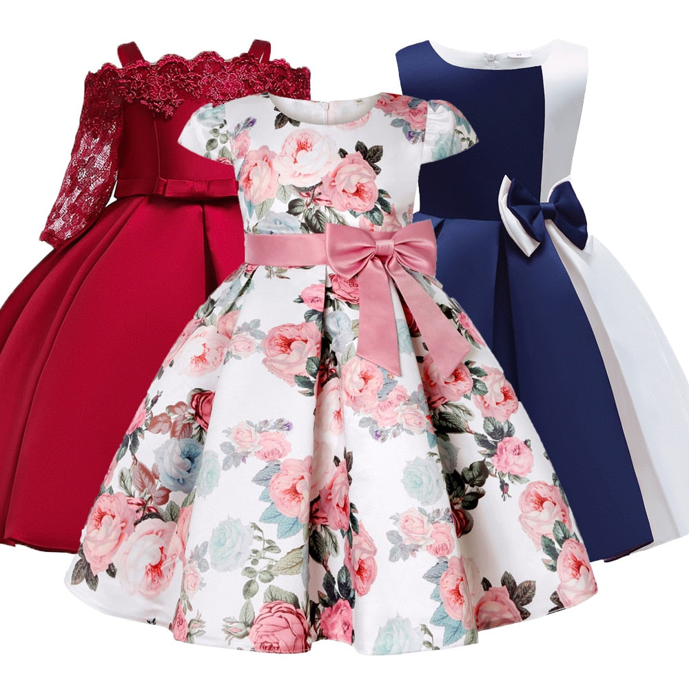 Formal Ball Gown Kids Dresses For Girls Elegant Princess Clothing Carnival Costumes Wedding Party