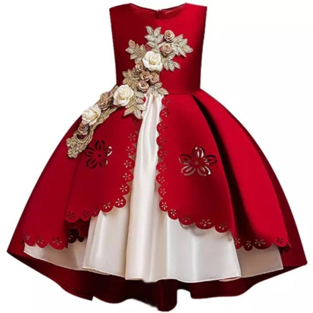 Formal Ball Gown Kids Dresses For Girls Elegant Princess Clothing Carnival Costumes Wedding Party