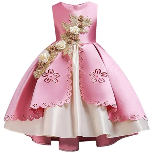Formal Ball Gown Kids Dresses For Girls Elegant Princess Clothing Carnival Costumes Wedding Party