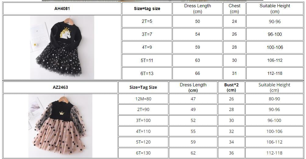 New Girls Dress Autumn Spring Cute Mesh Long Sleeve Princess Dress for Girl Kids Party Dress