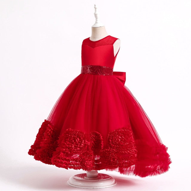 Carnival Children Princess Gown Bridesmaid Clothing Wedding Party Long Dresses For Girls Costume