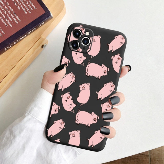 New Year Gift Cartoon Silicone  12 13 Pro Max 6 XR XS Soft TPU Candy Cases for iPhone 11 7 8 Plus SE2 Cover