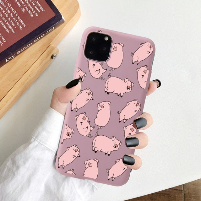 Silicone Phone Case for iPhone 12 13 Pro Max 6 XR XS Soft TPU Candy Cases for iPhone 11 7 8 Plus SE2 Cover