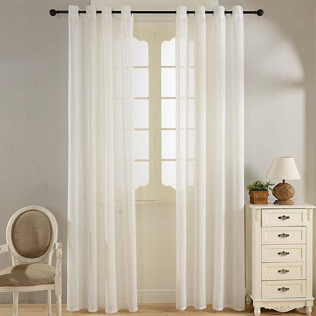 Top Finel Solid Faux Linen Sheer Curtains for Living Room Bedroom Kitchen Tulle Curtains for Window Yarn Curtains Drapes Kids