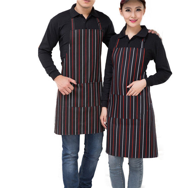 Adjustable Chili Pattern Apron Chef Waiter Kitchen Cook Apron With Pockets Polyester Halter Bib Delantal Cocina For Man Woman