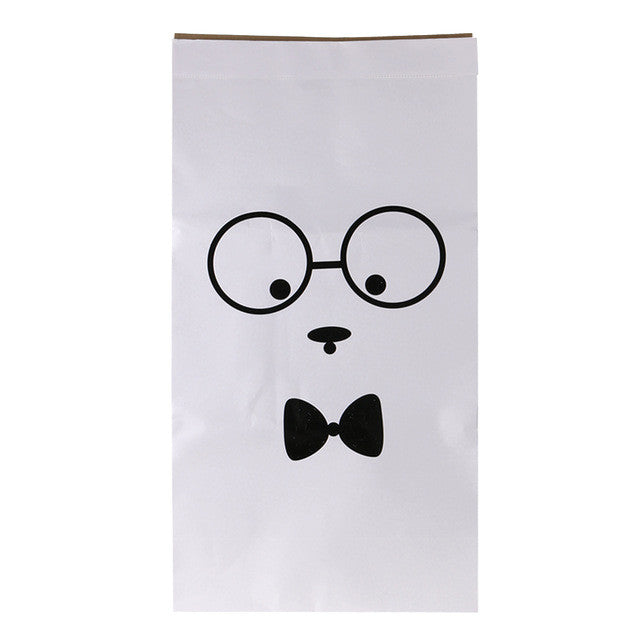 Canvas Storage Bag Large Cartoon Heavy Kraft Paper Bag Children Room Organizer Bag Patterns Laundry Pouch for Baby Toy Clothings