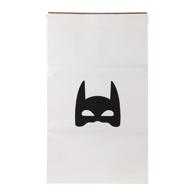 Canvas Storage Bag Large Cartoon Heavy Kraft Paper Bag Children Room Organizer Bag Patterns Laundry Pouch for Baby Toy Clothings