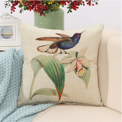 Birds Print Cushions No inner Design Flower Polyester Home Decor Sofa Car Seat Decorative Throw Pillow