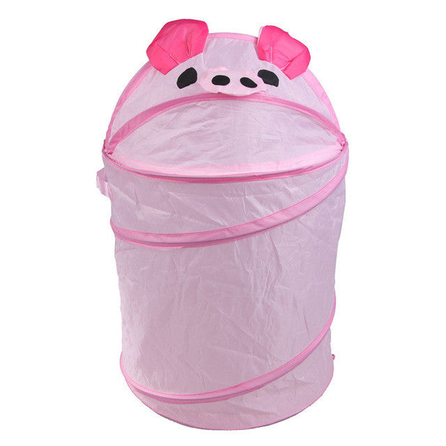 9 Style Cute Cartoon Animal Storage Bucket Lovely and Fashion Folding Cylinder Laundry Basket Toy Box