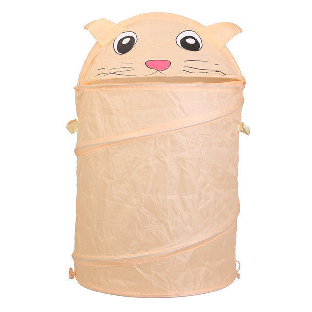 9 Style Cute Cartoon Animal Storage Bucket Lovely and Fashion Folding Cylinder Laundry Basket Toy Box