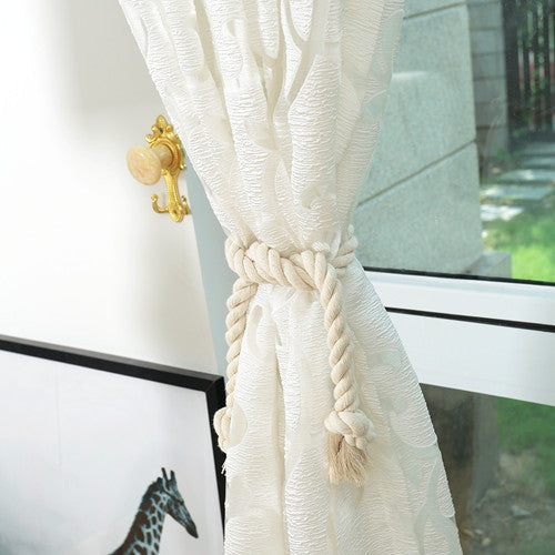 Luxury fashion style semi-blackout curtains kitchen curtains window living room living room curtain panel jacquard fabrics door