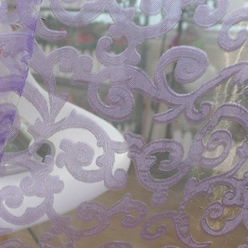 European style jacquard design home decoration modern curtain tulle fabrics organza sheer panel window