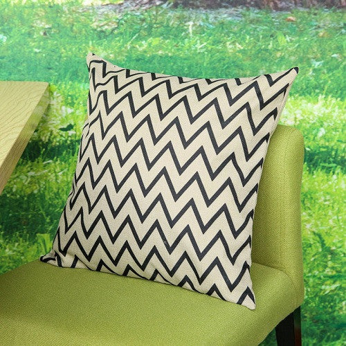 Vintage Fashion Pillowcase Throw Pillow Pillowslip Case for Bed square Cotton Linen 45cm