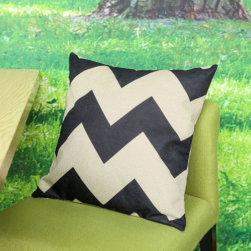Vintage Fashion Pillowcase Throw Pillow Pillowslip Case for Bed square Cotton Linen 45cm