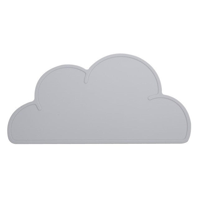 47x26cm Silicone Placemat Bar Mat Baby Kids Cloud Shaped Plate Mat Table Mat Set Home Kitchen Pads Table Decoration