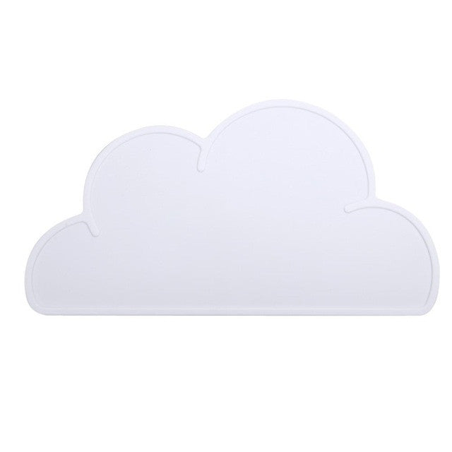 47x26cm Silicone Placemat Bar Mat Baby Kids Cloud Shaped Plate Mat Table Mat Set Home Kitchen Pads Table Decoration