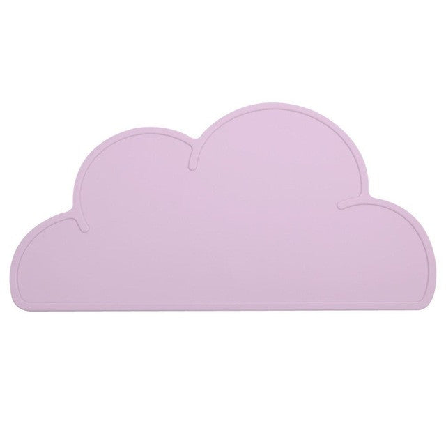 47x26cm Silicone Placemat Bar Mat Baby Kids Cloud Shaped Plate Mat Table Mat Set Home Kitchen Pads Table Decoration