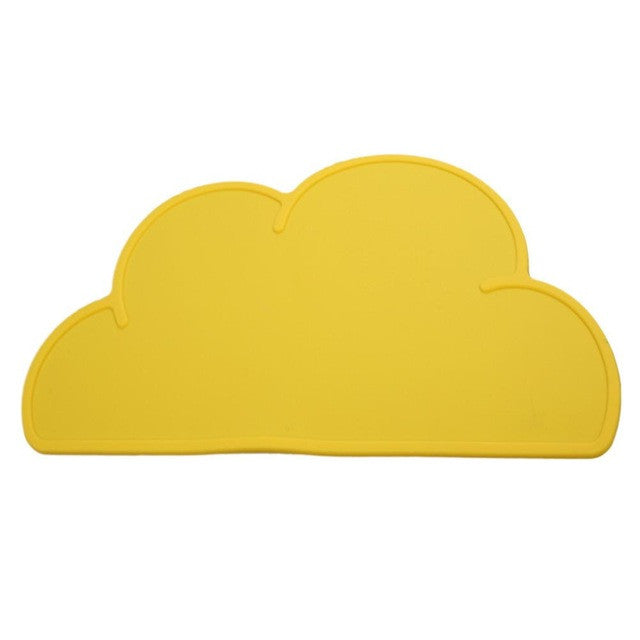 47x26cm Silicone Placemat Bar Mat Baby Kids Cloud Shaped Plate Mat Table Mat Set Home Kitchen Pads Table Decoration