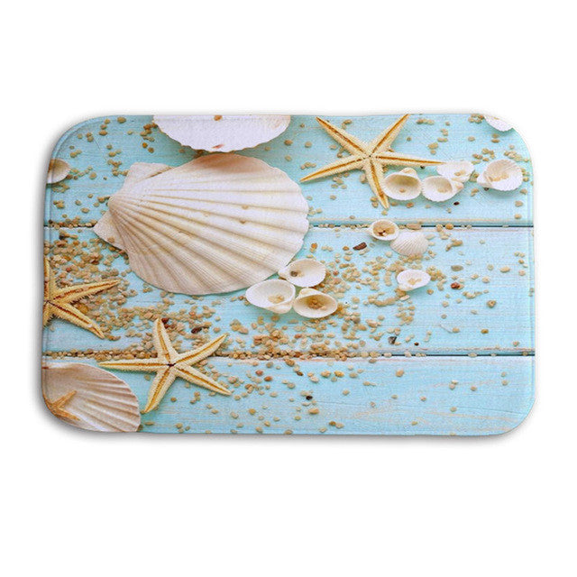Creative Sea Pattern 3D Printed Hallway Entrance Outdoor Floor Mats Children Rooms Rug Kitchen Bath Carpets Outdoor Home Decor