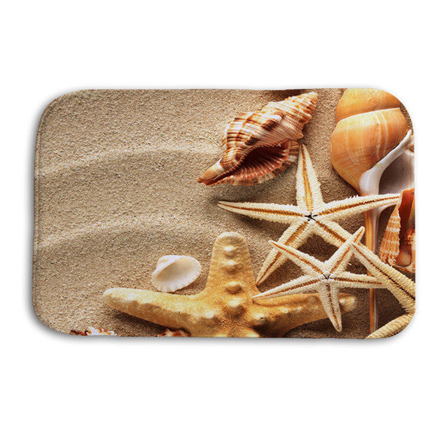 Creative Sea Pattern 3D Printed Hallway Entrance Outdoor Floor Mats Children Rooms Rug Kitchen Bath Carpets Outdoor Home Decor