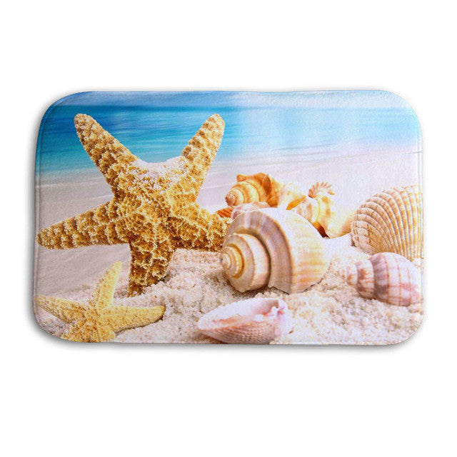 Creative Sea Pattern 3D Printed Hallway Entrance Outdoor Floor Mats Children Rooms Rug Kitchen Bath Carpets Outdoor Home Decor