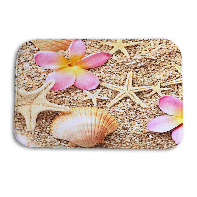 Creative Sea Pattern 3D Printed Hallway Entrance Outdoor Floor Mats Children Rooms Rug Kitchen Bath Carpets Outdoor Home Decor