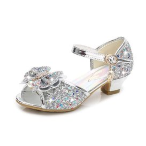 Children Princess Sandals Kids Girls Wedding Shoes High Heels Dress Shoes Party Shoes For Girls Pink Blue Gold