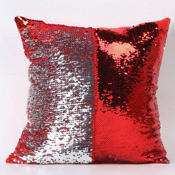High Quality 1pc Mermaid Pillow Magical Color Changing Reversible Sequin Throw Pillow Cover Cushion Decorative S4445