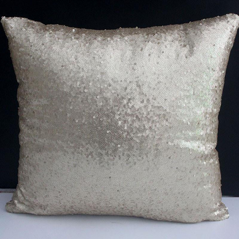 Vogue Glitter Sequins Solid Color Throw Pillow Case Home Lovely Cover #82959