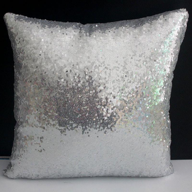 Vogue Glitter Sequins Solid Color Throw Pillow Case Home Lovely Cover #82959