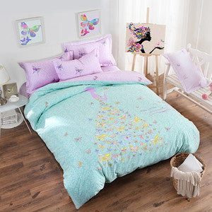 Bohemian bedding set queen double size sheet+duvet cover+pillowcase 4pcs cotton bedlinen sets