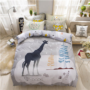 Bohemian bedding set queen double size sheet+duvet cover+pillowcase 4pcs cotton bedlinen sets