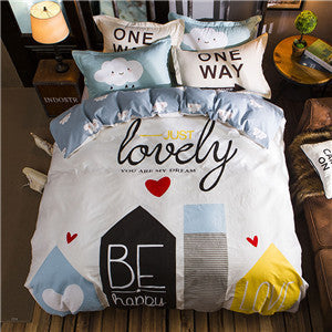 Bohemian bedding set queen double size sheet+duvet cover+pillowcase 4pcs cotton bedlinen sets