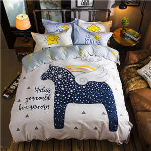 Bohemian bedding set queen double size sheet+duvet cover+pillowcase 4pcs cotton bedlinen sets