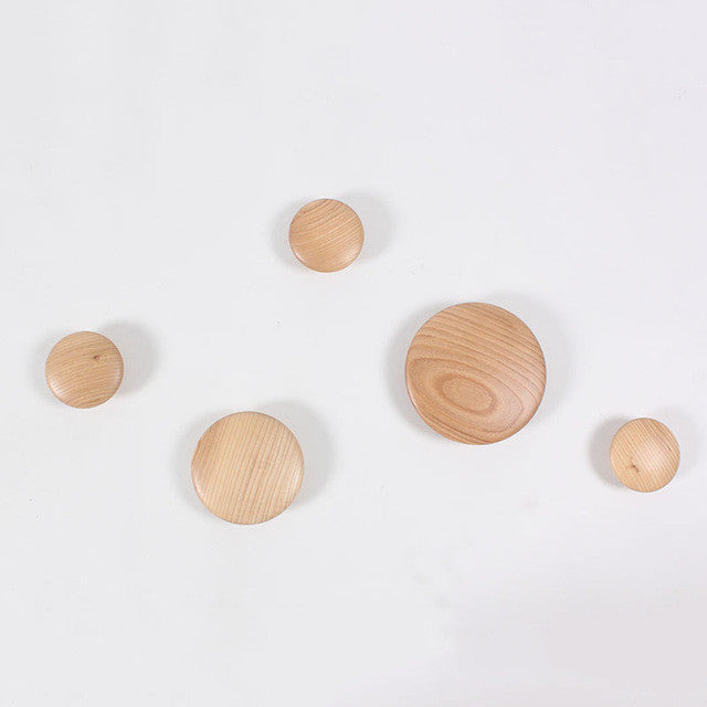 Hanger floor bag wall hanger wood dots hook rack hook the Dots coat hooks clothes hanger rack hanger for fashion coat rack