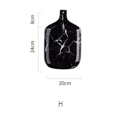 European Marble Tableware Ceramic Tableware Dish Face Plate Platter Bow Cutter Board