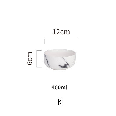 European Marble Tableware Ceramic Tableware Dish Face Plate Platter Bow Cutter Board