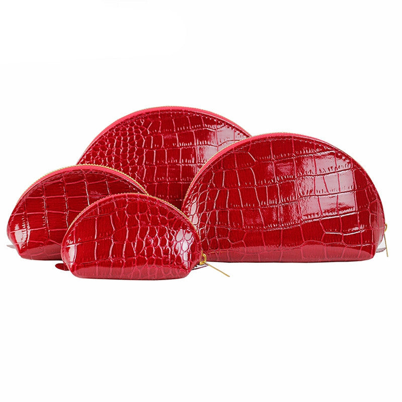 Luxury Alligator Pattern PU Leather Female Daily Cosmetic Bags Set 4 Pieces Make Up Bags Set Casual Lady Organizer Bags ZCP106