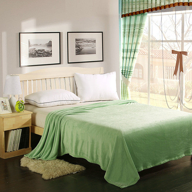 Blue Bright Stars Style Coral Fleece Blankets On Bed The Throws Warm Soft Can Be As Bed Sheet Bedspreads