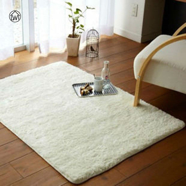 Large Size Long Plush Carpet Flokati Tea Table Mat Soft Yoga Rug Anti-skid Carpet For Living Room Bedroom Bath Doormat Floor Mat