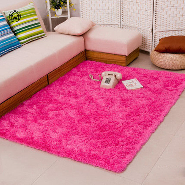 Large Size Long Plush Carpet Flokati Tea Table Mat Soft Yoga Rug Anti-skid Carpet For Living Room Bedroom Bath Doormat Floor Mat