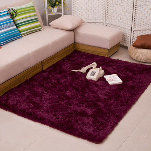 Large Size Long Plush Carpet Flokati Tea Table Mat Soft Yoga Rug Anti-skid Carpet For Living Room Bedroom Bath Doormat Floor Mat