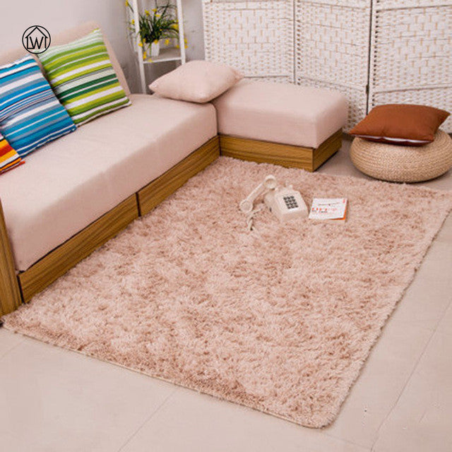 Large Size Long Plush Carpet Flokati Tea Table Mat Soft Yoga Rug Anti-skid Carpet For Living Room Bedroom Bath Doormat Floor Mat